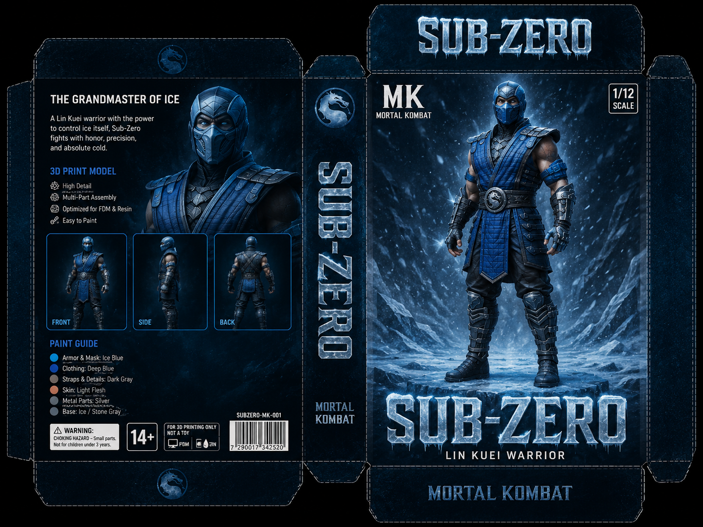 Sub-Zero Ice Warrior Statue – Detailed Collectible Figure