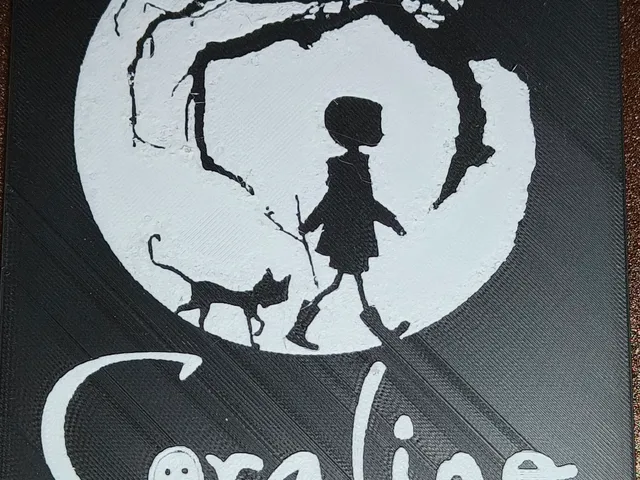 Coraline HueForge Print Black & White