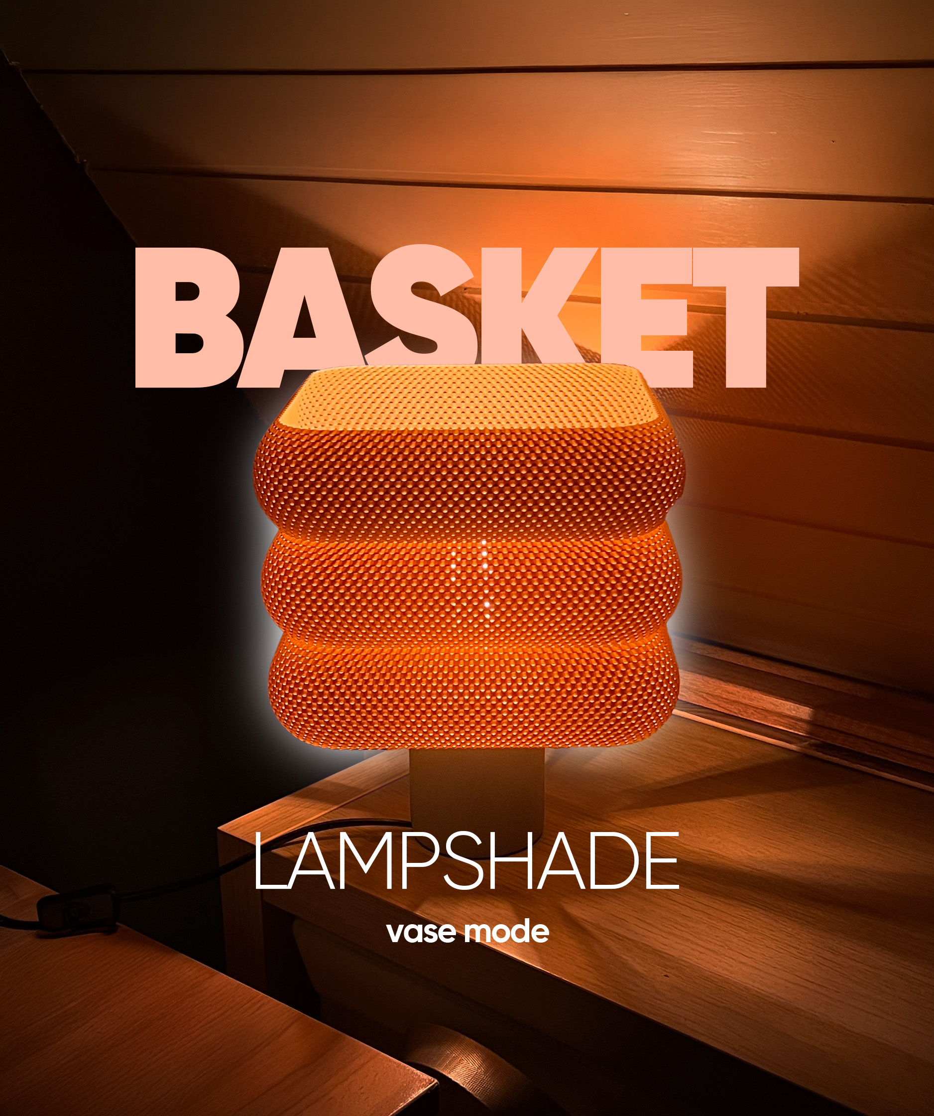 Basket lampshade - Vase mode