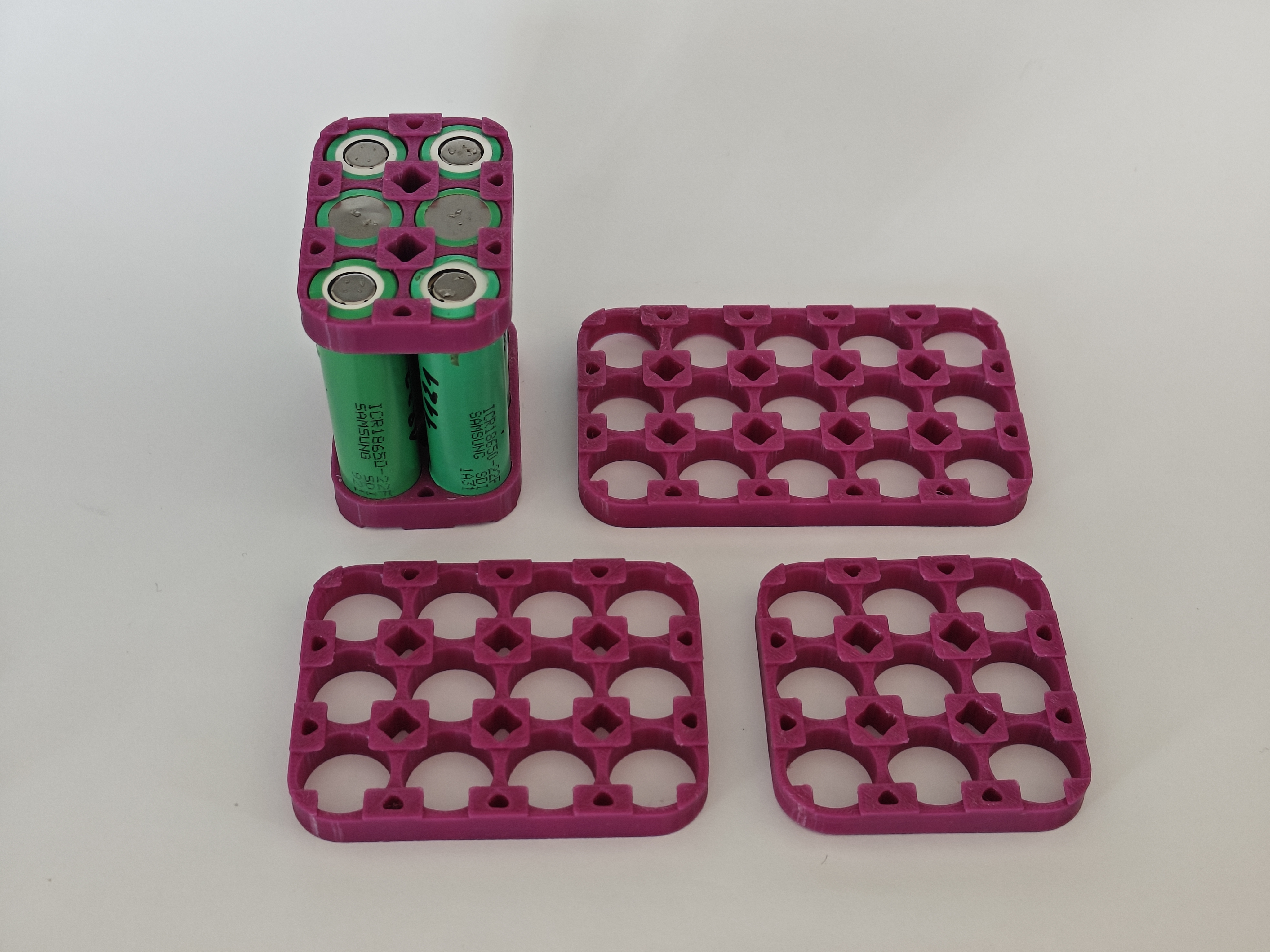 Spot Weld 18650 Battery Holders | 3x Row