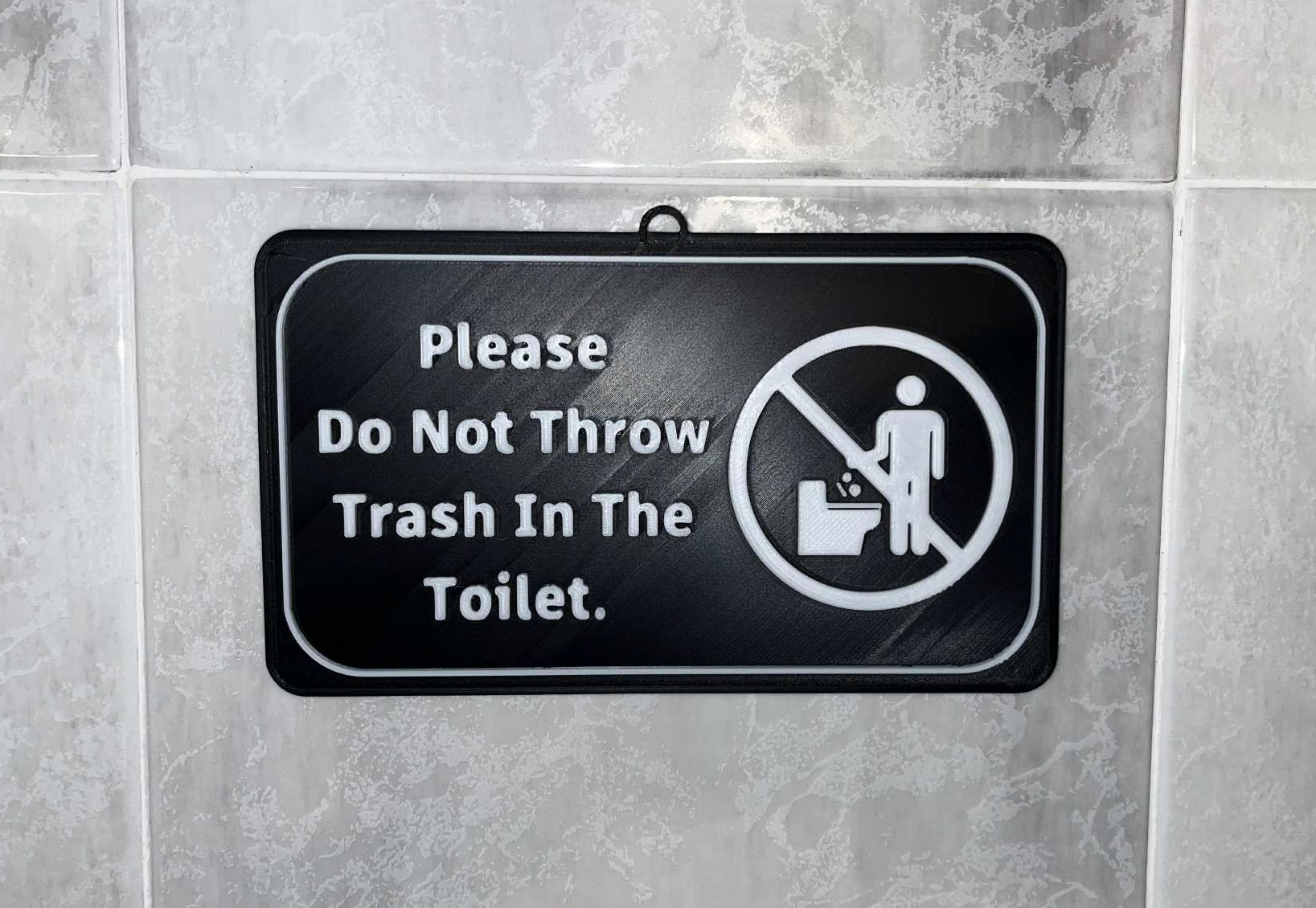 Do Not Throw Trash In The Toilet