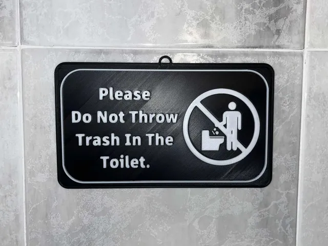 Do Not Throw Trash In The Toilet