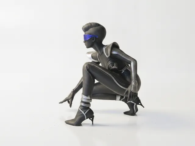 Futuristic Lady Figurine Female Sci-Fi 3D Printable
