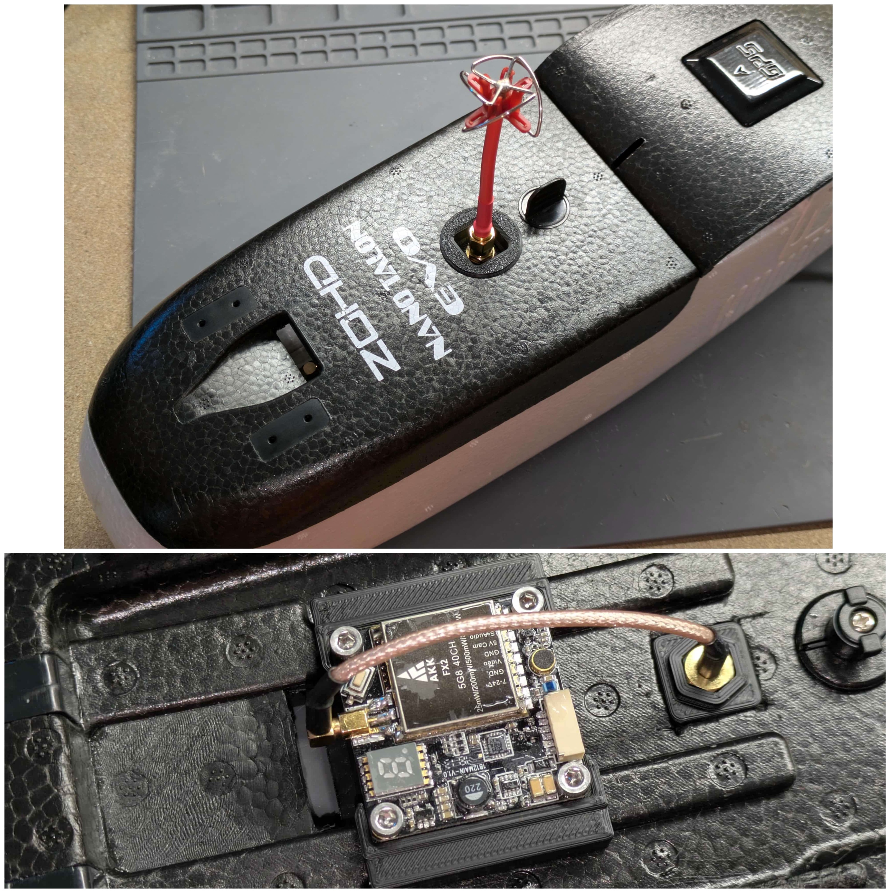ZOHD Nano Talon EVO VTX and SMA Antenna Mount