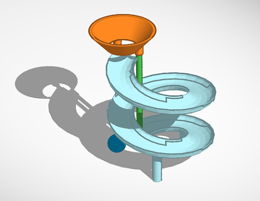 No Support Spiral Marble run