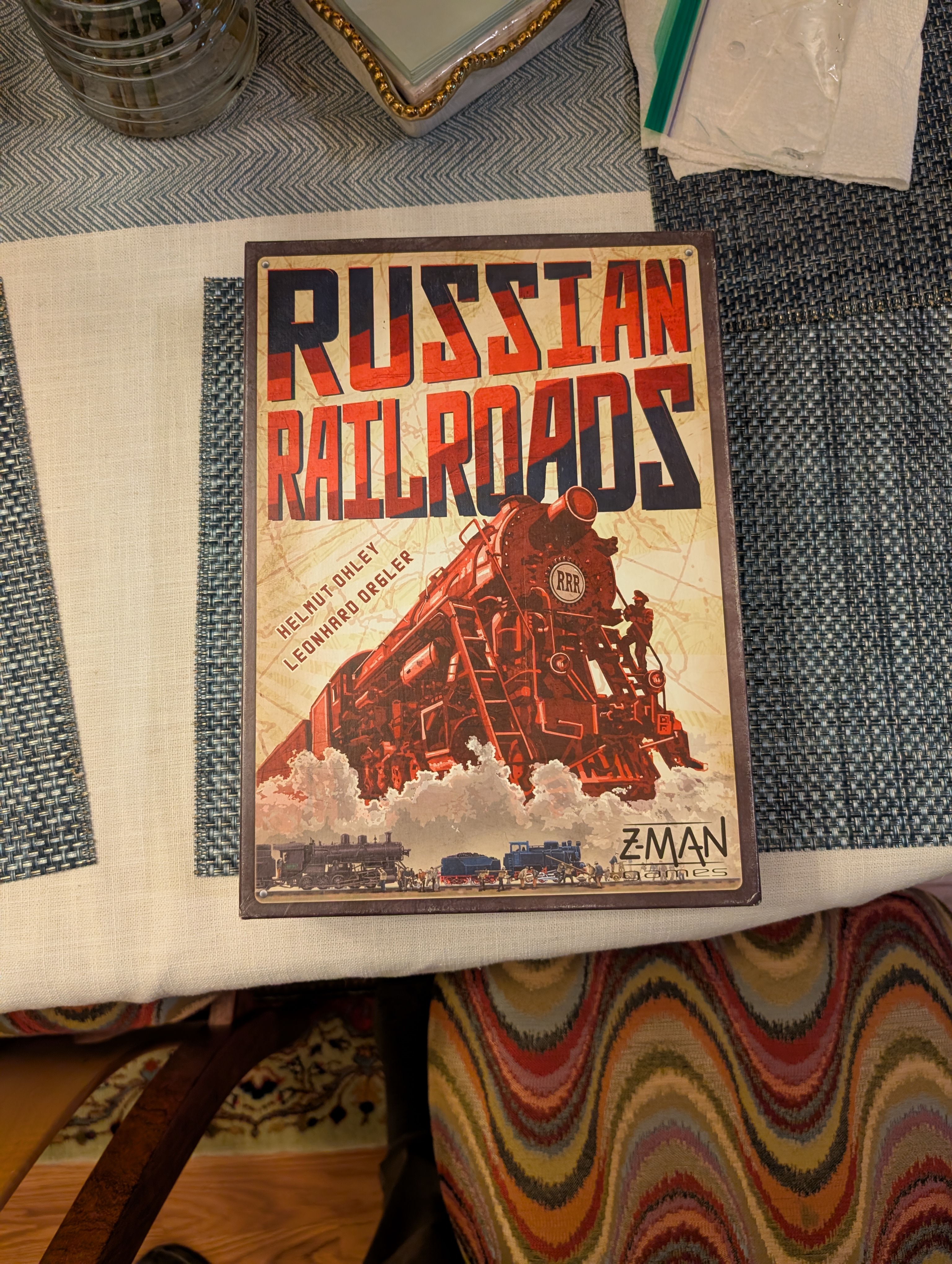 Russian Railroads board game insert