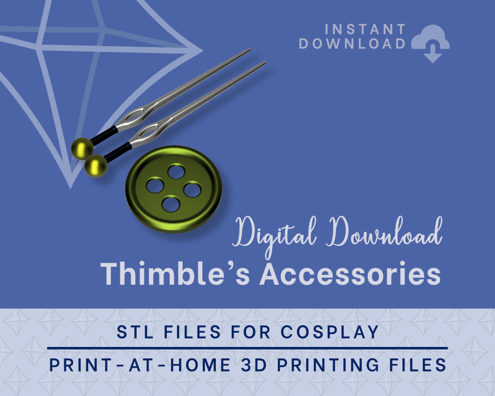 Thimble Needles & Accessories STL Files - Critical Role Cosplay Accessory (Digital Download)