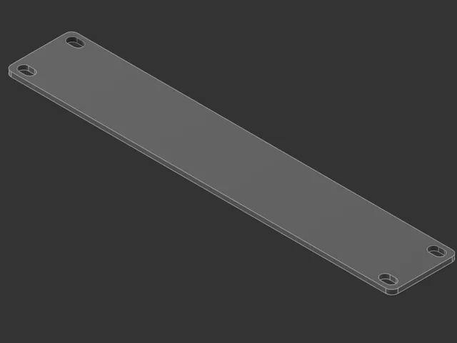 10-inch rack 1U blank