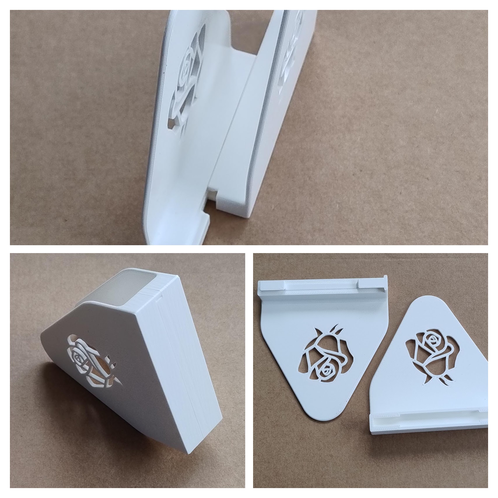 Serviettenständer Rose und Herz / stand or holder for napkins  (easy to print), nicht nur für den Valentinstag — miniatura 8