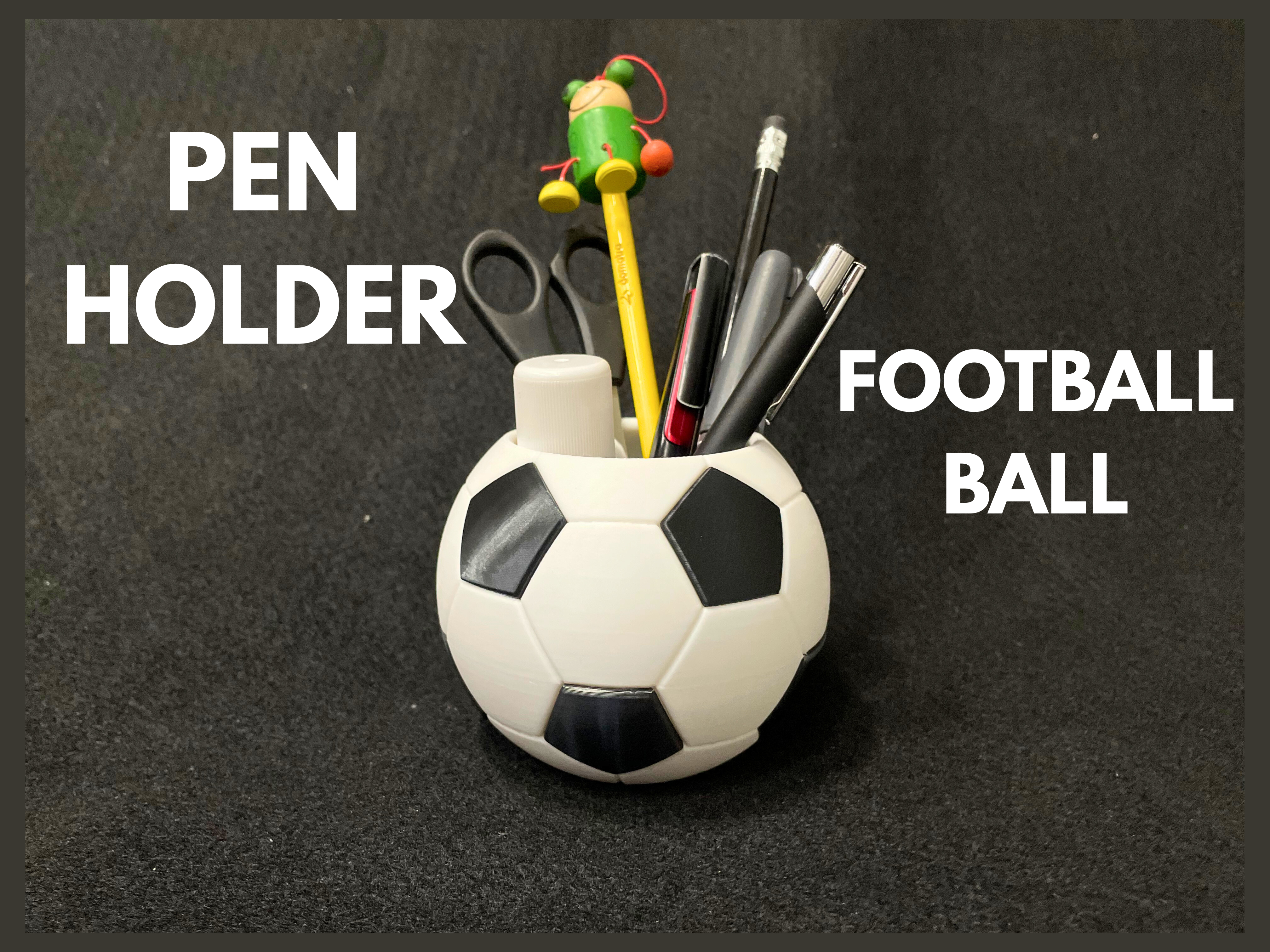 Football Ball Pen Holder | Easy No-MMU Print