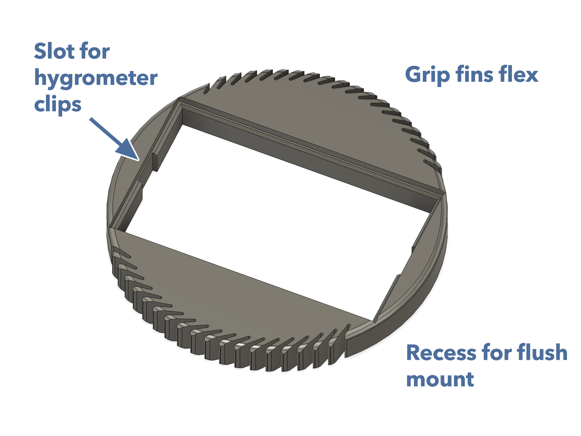 Hygrometer mount for cereal container — miniatura 3
