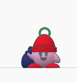 Santa kirby keychain/ornament