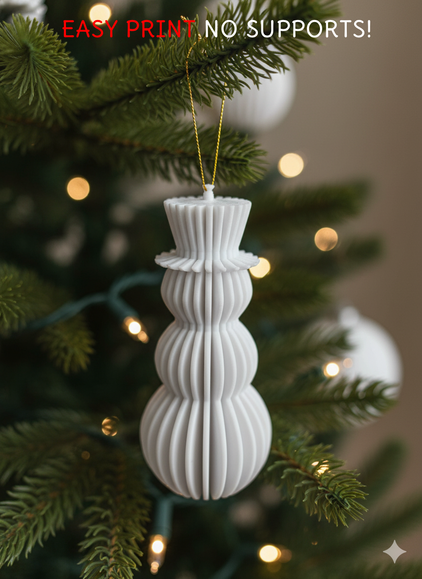 The 90-Minute No-Support Art Deco Snowman