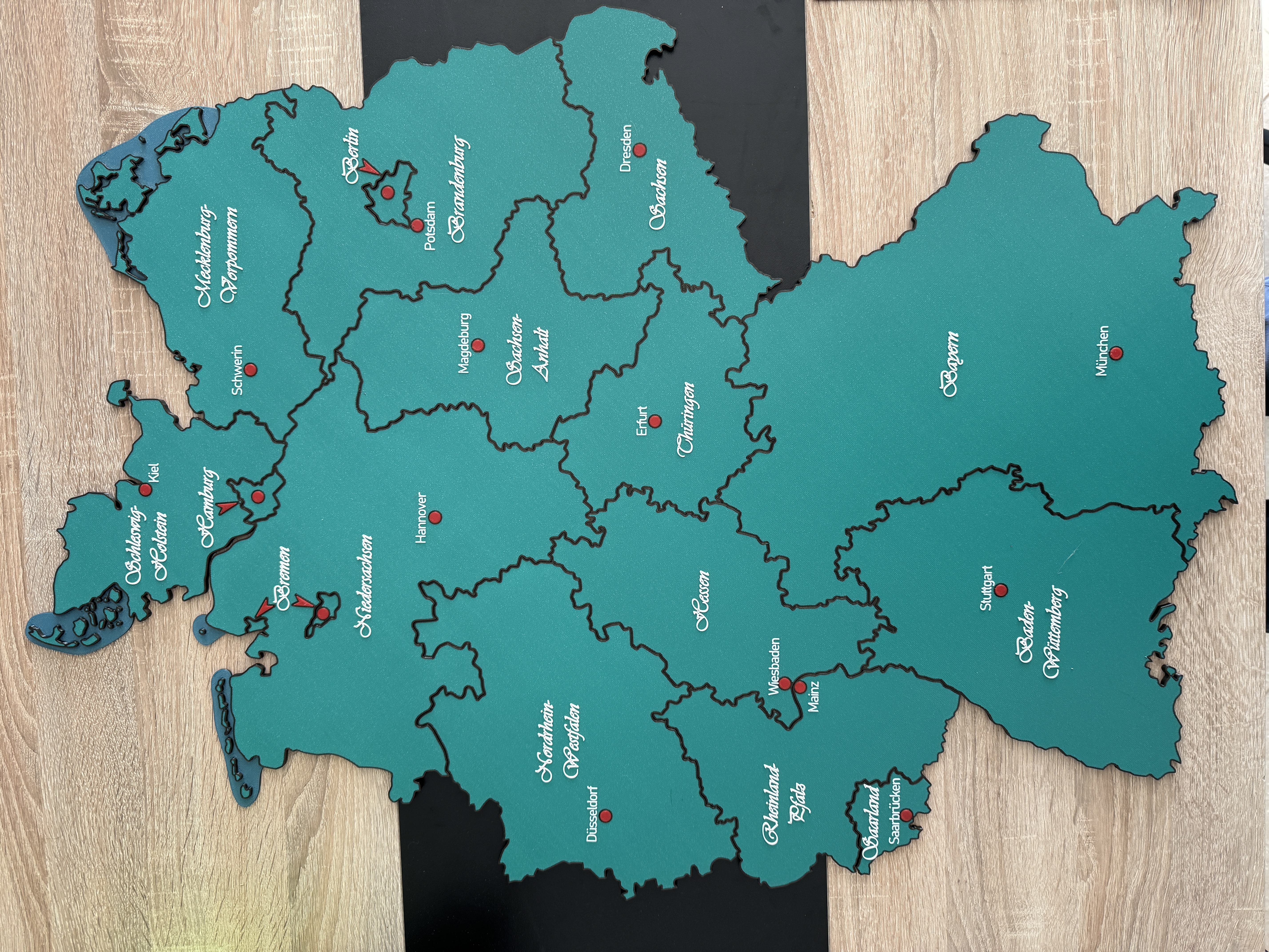 Political map of Germany (federal states)