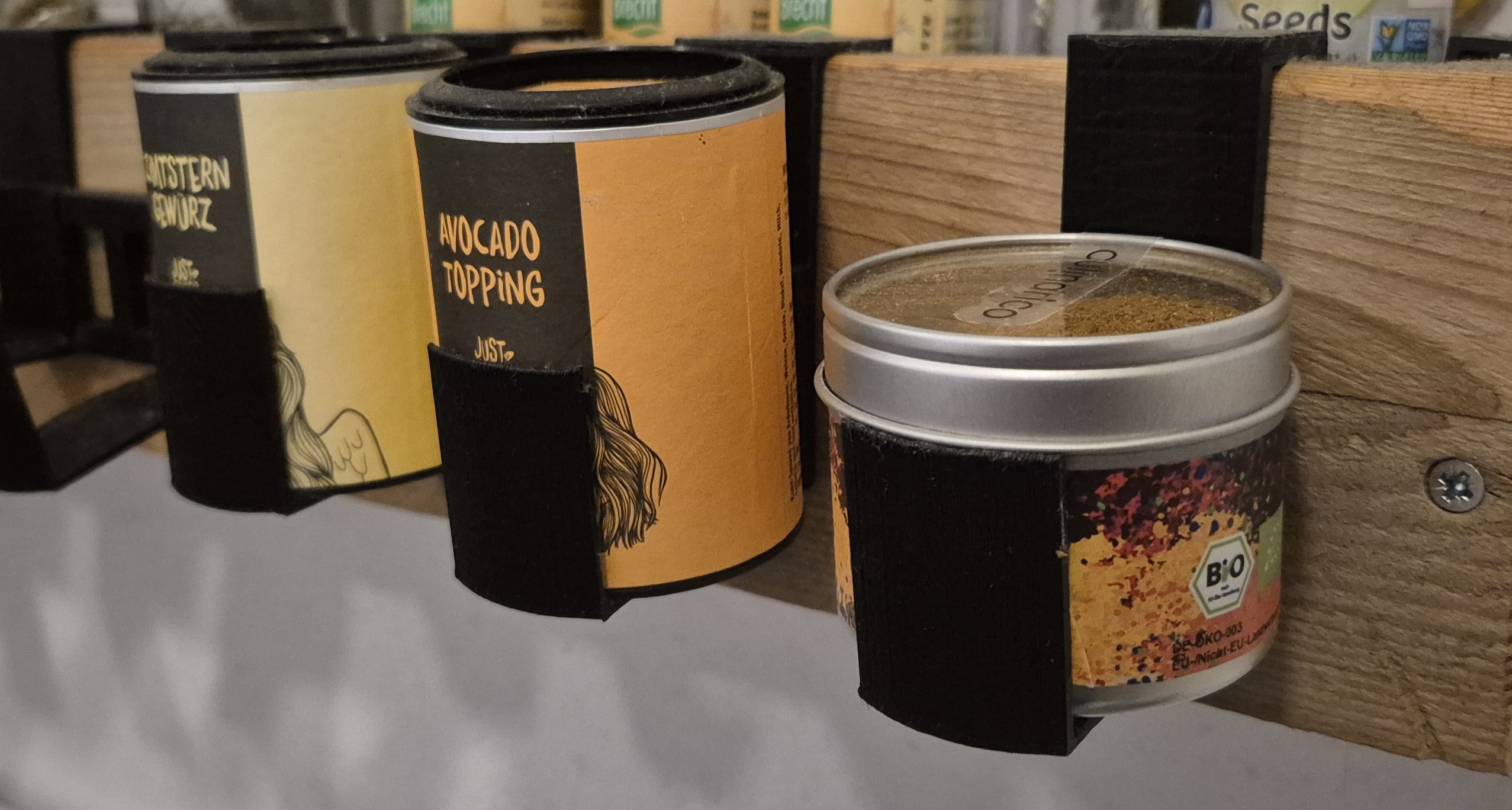 Modular spice holder (hook or tape on)