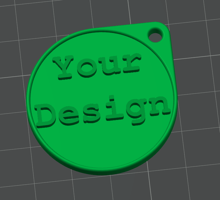 Custom Keychain Template - Round - Make Your Own!