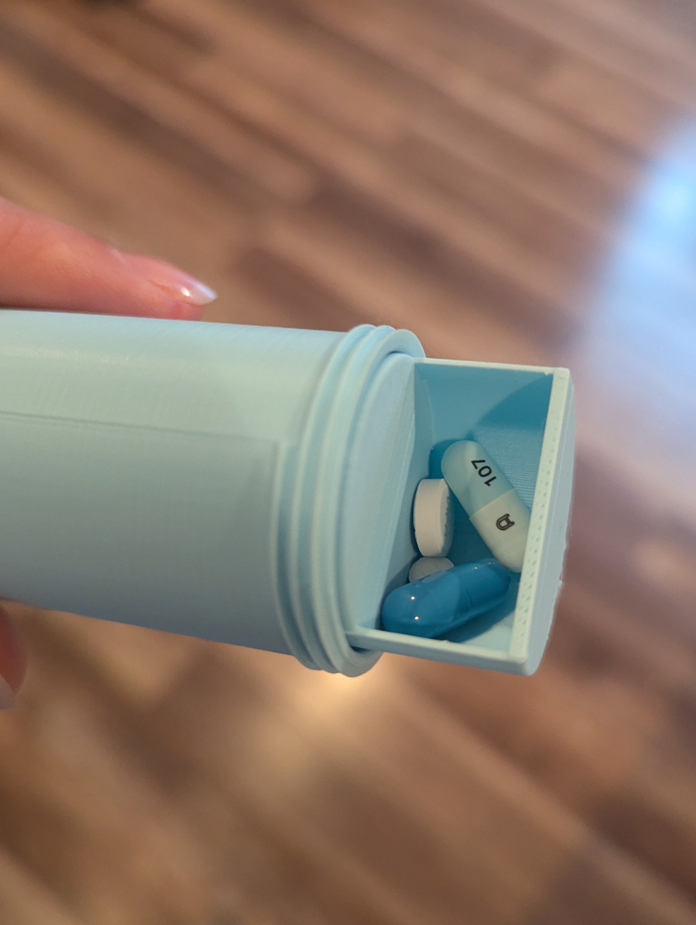Tube Pill Organizer and Dispenser