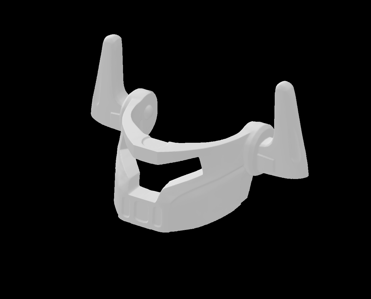 Lego Compatible (22395.dat) Minifig Visor with T Slit Wide and Horns on Sides