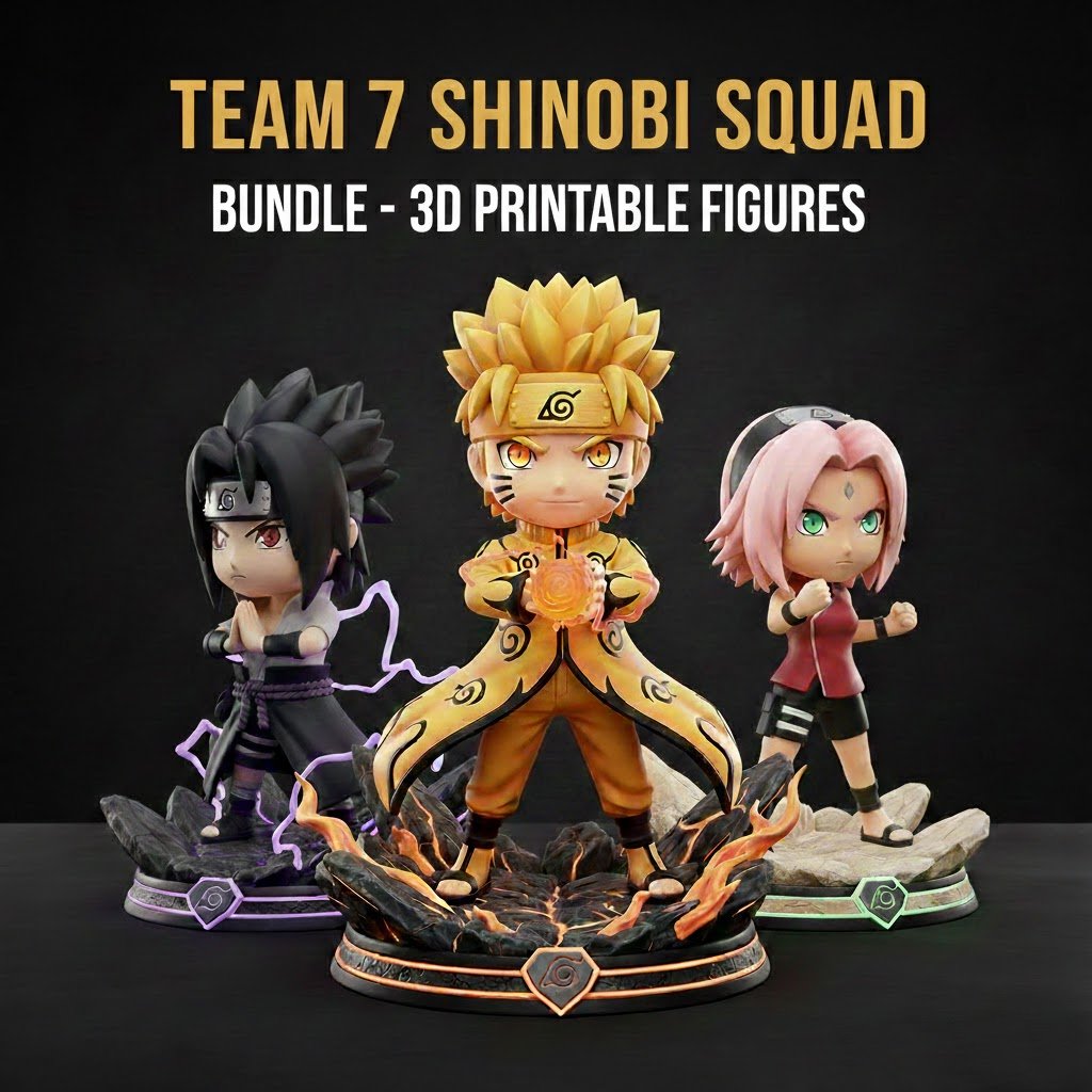 NARUTO COLLECTION TEAM 7 | Naruto, Sasuke & Sakura CHIBI BUNDLE