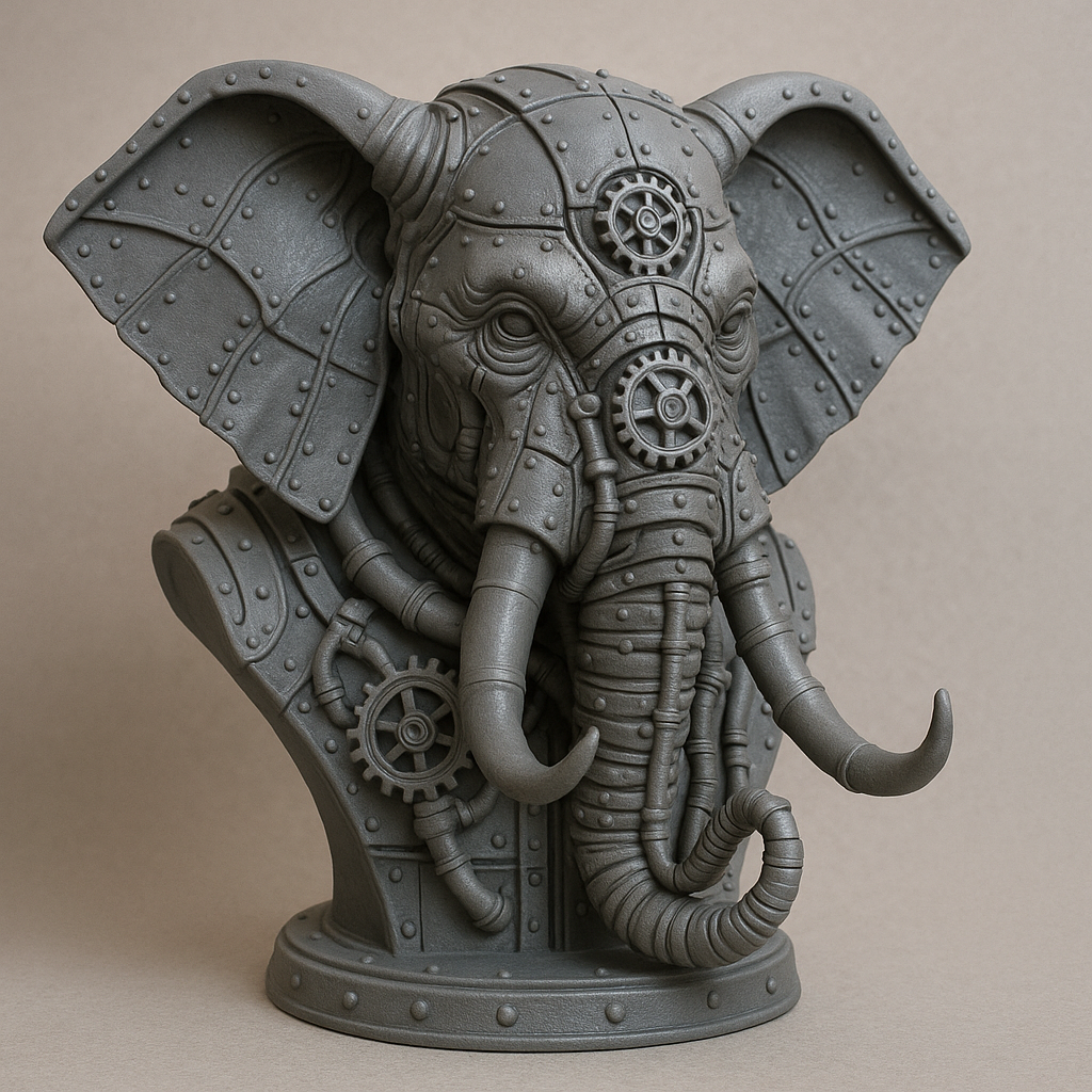 Steampunk Elephant Bust