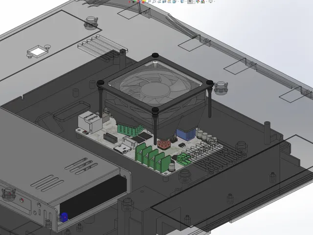 Qidi Q1 Pro - Mainboard focusing air ducts (80x15mm fan) for steppers, CPU, MCU