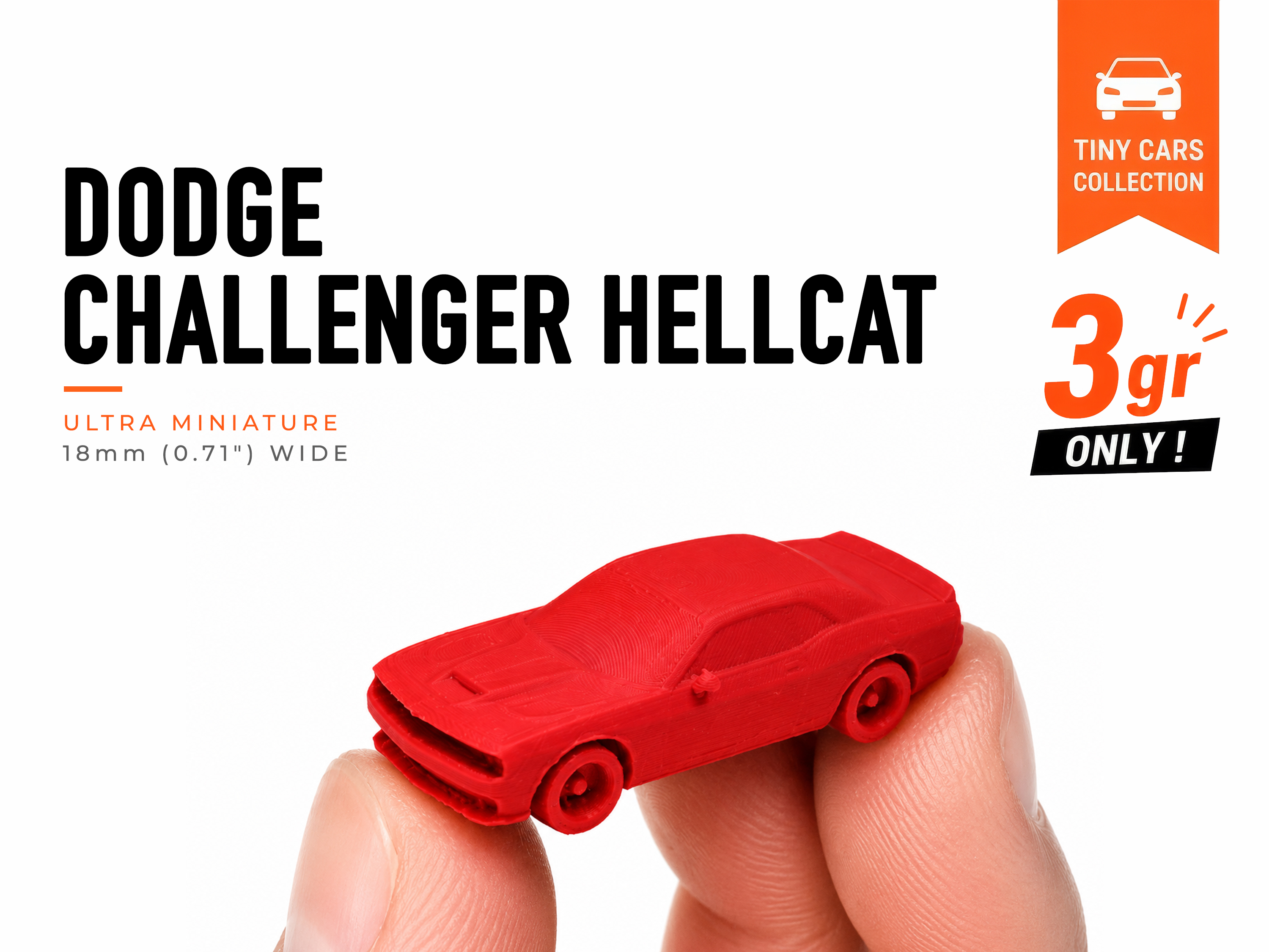 Tiny Dodge Challenger Hellcat - Mini Cars Series