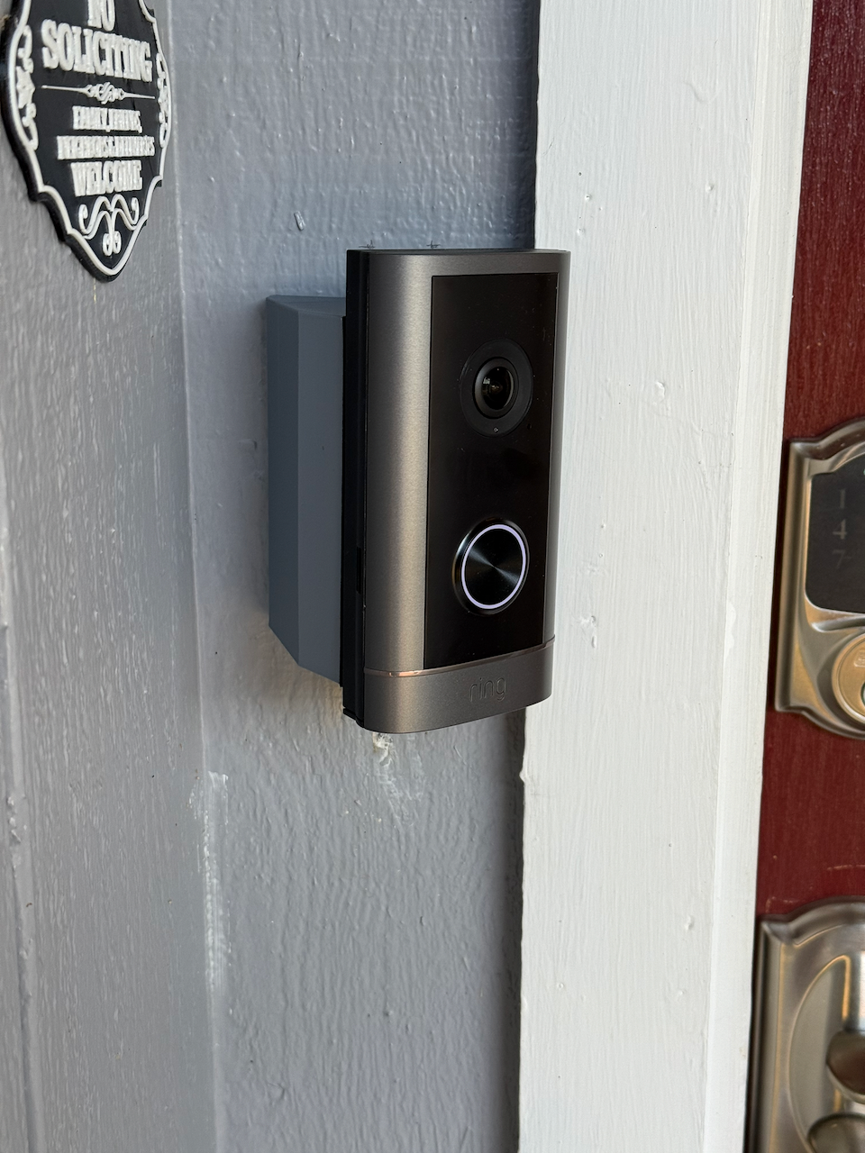 Ring Wired Doorbell 4K Elite Offset Surface Mount Box