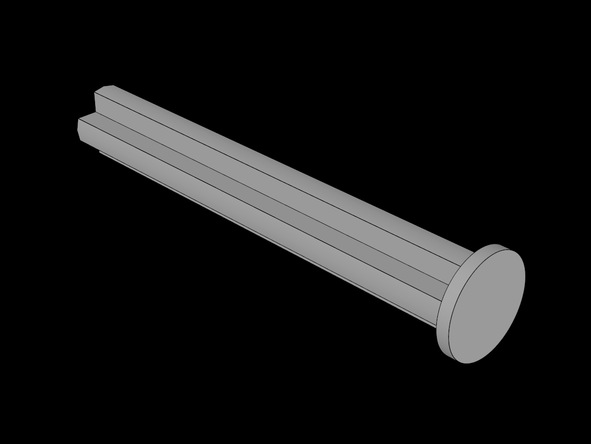 Lego Compatible (87083.dat) Technic Axle  4 with Stop