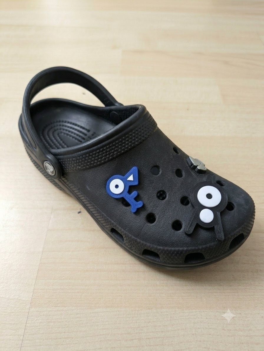 Unown Clog Charms
