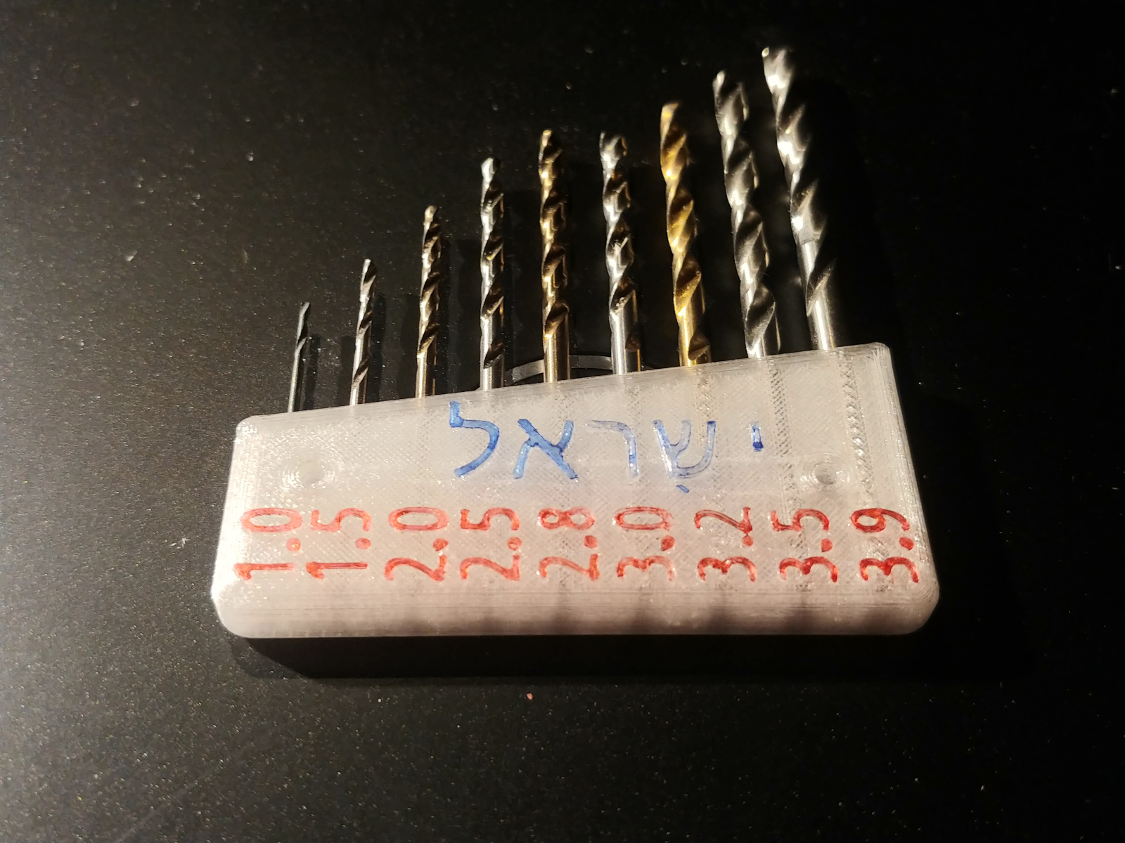 Smaller drill bits pocket souvenir