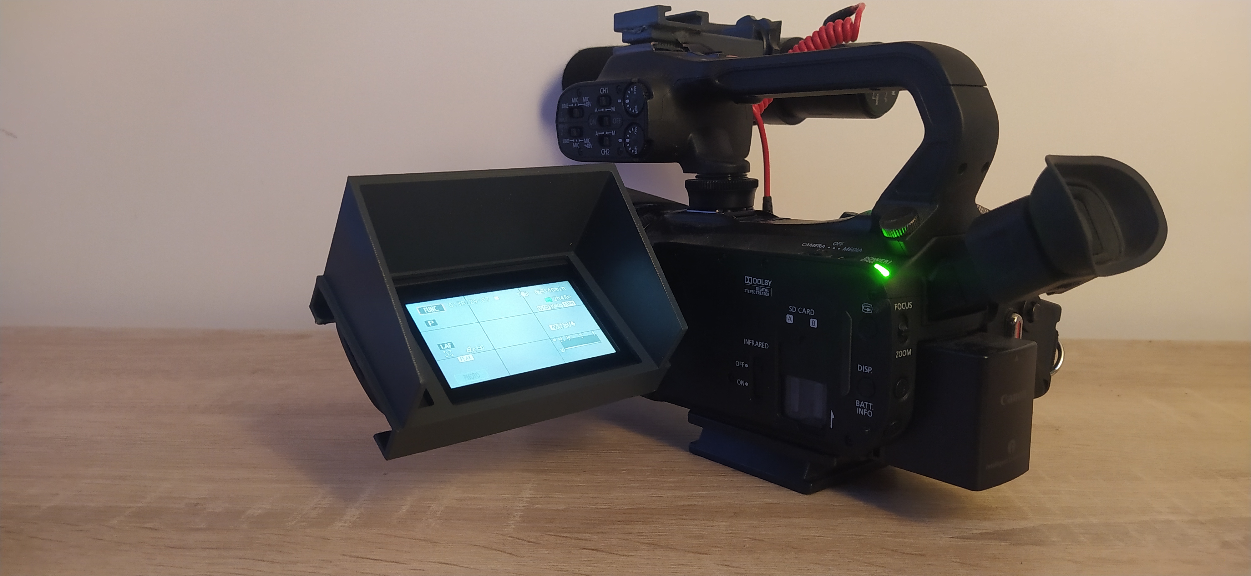 Canon XA11 LCD Screen Sun Hood 3D model