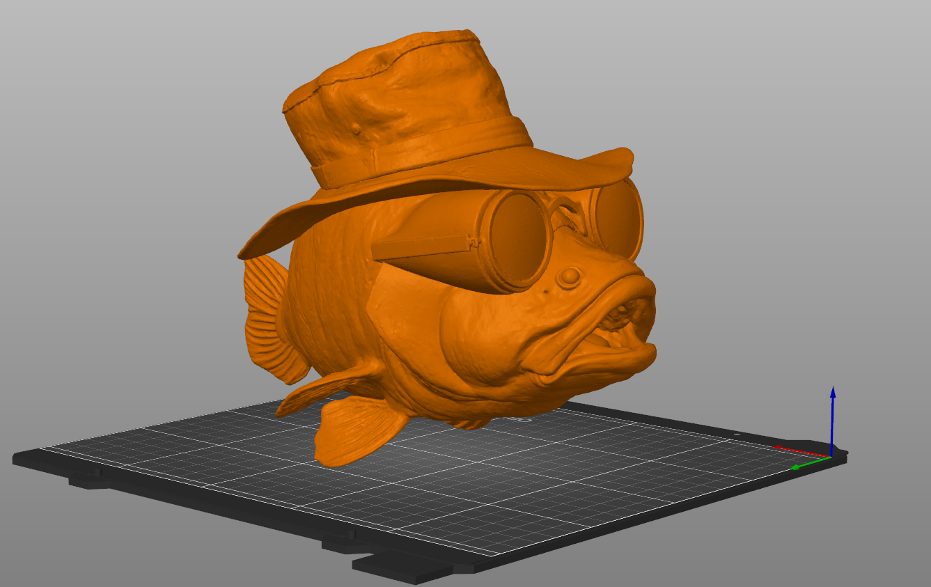 Bass Fish in Fishing Attire