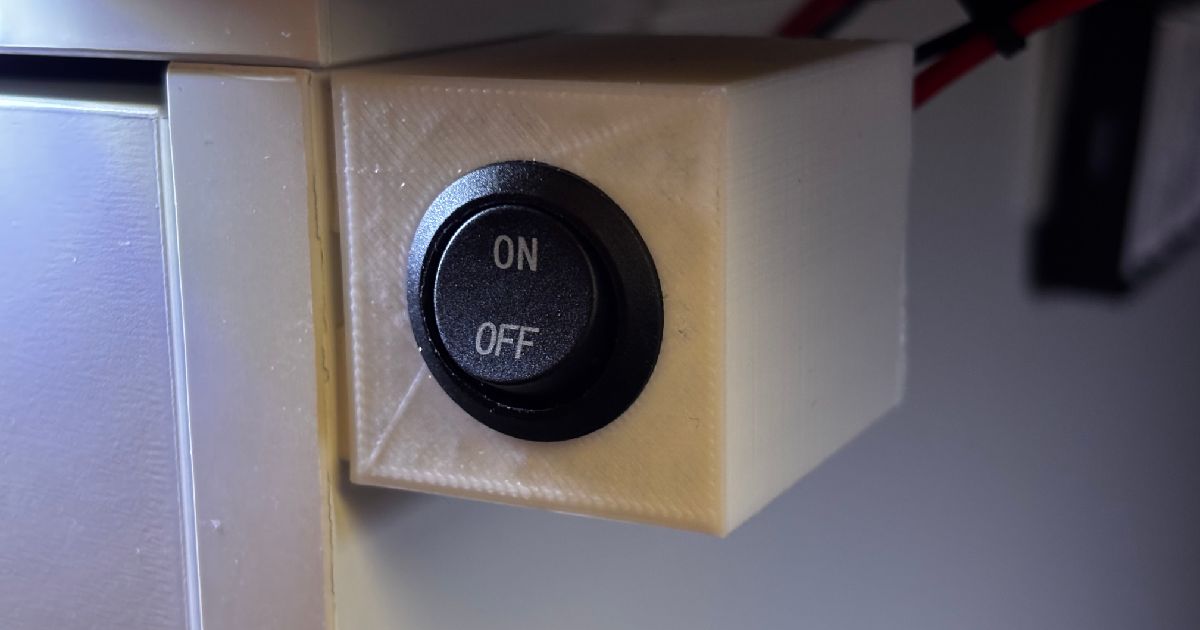 Square Mount for 20mm Round Rocker Switch by James Flores | Download ...