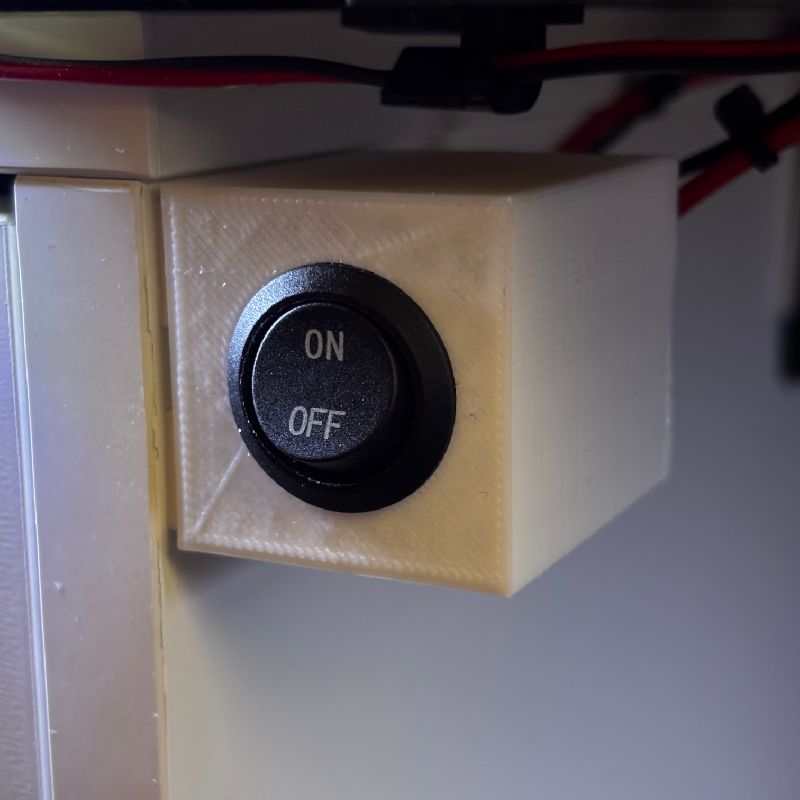 Square Mount for 20mm Round Rocker Switch by James Flores | Download ...