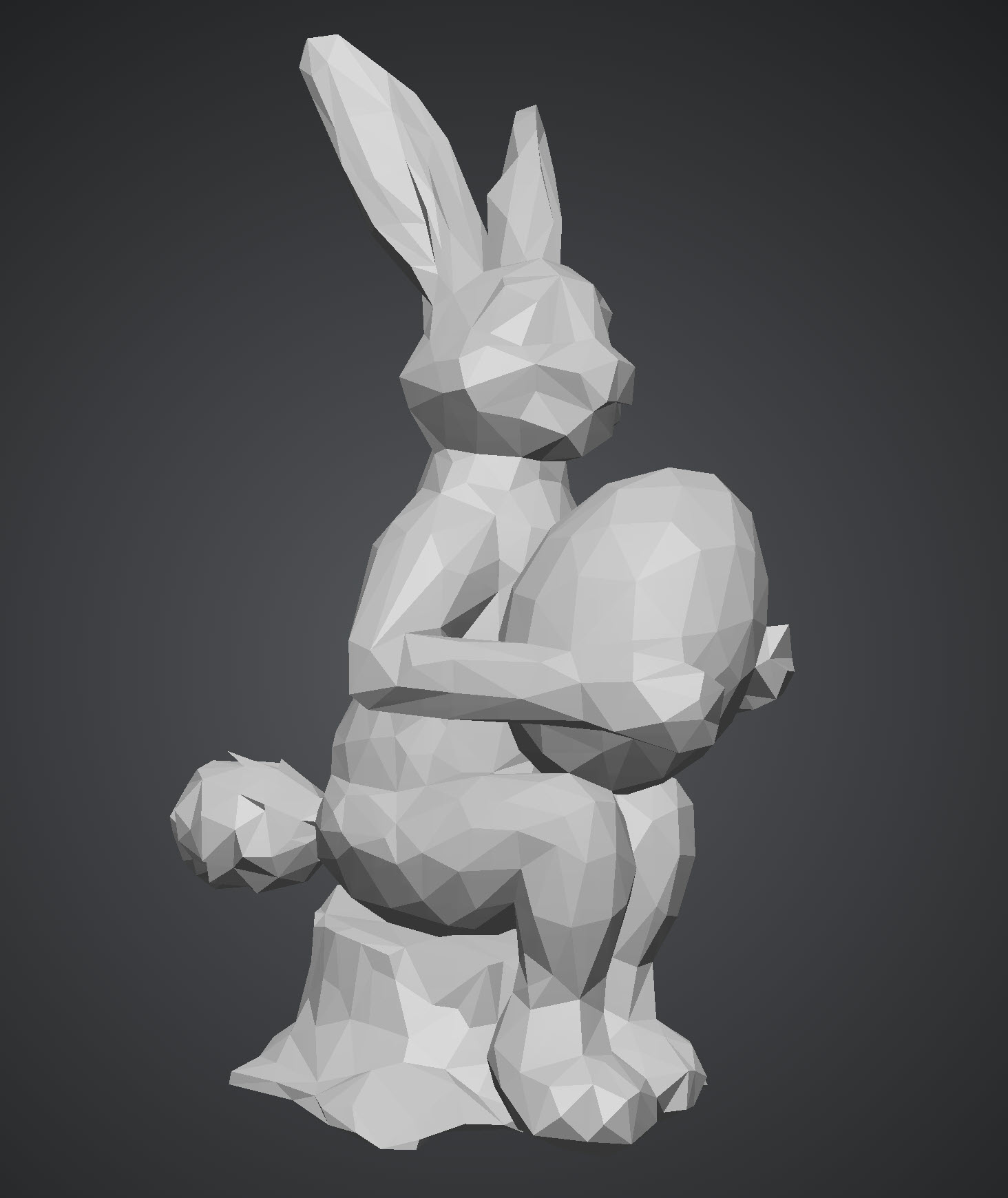Low Poly Easter Bunny Holding an Egg
