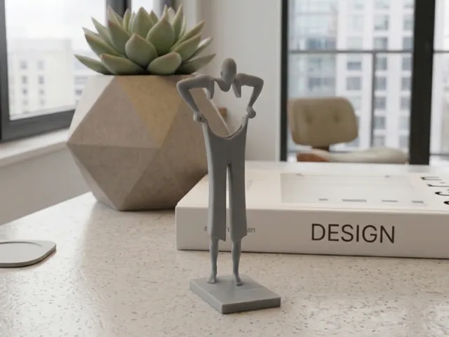 Pulling Up Pants- Funny Sculpture