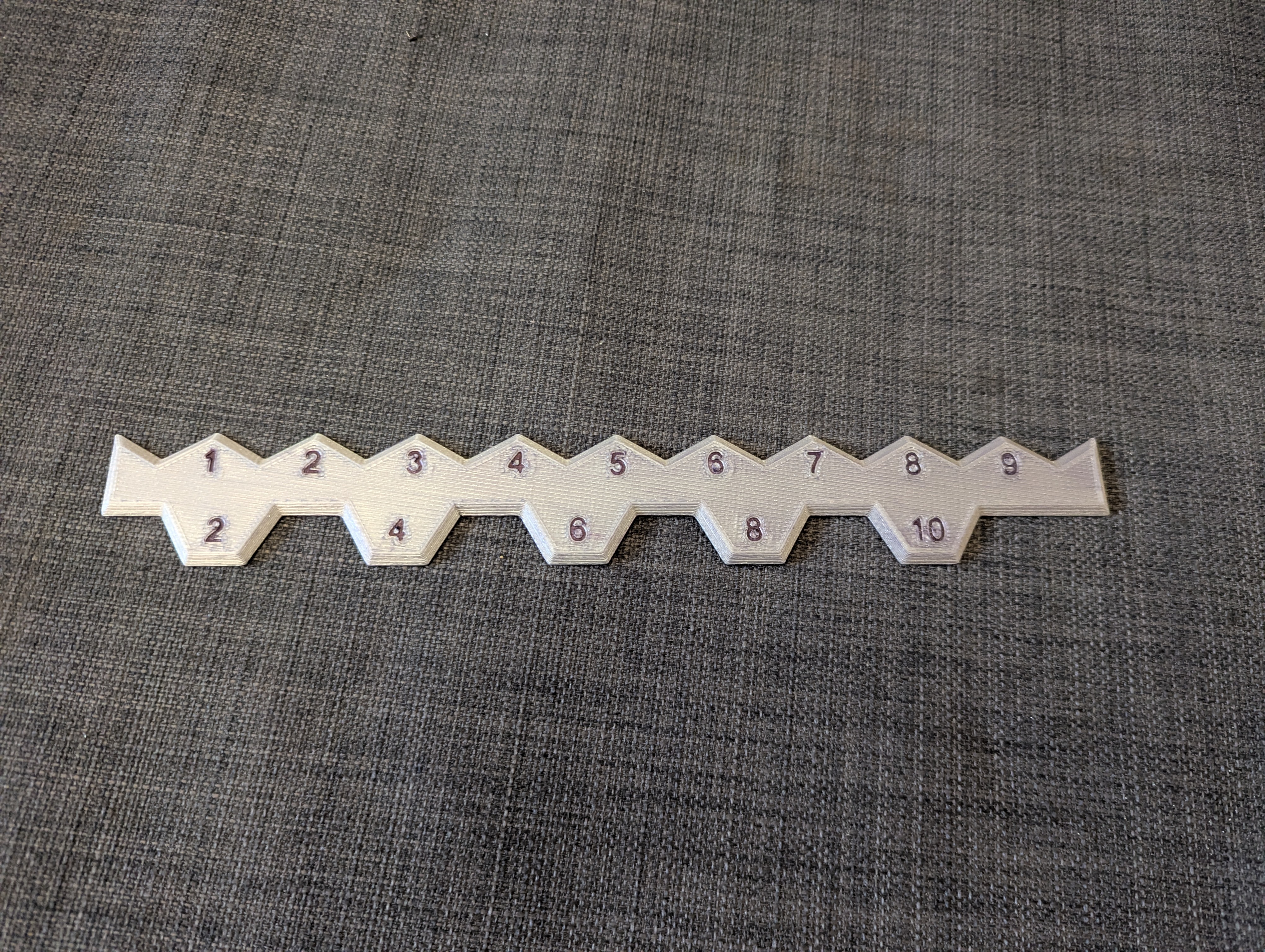 1" hex ruler