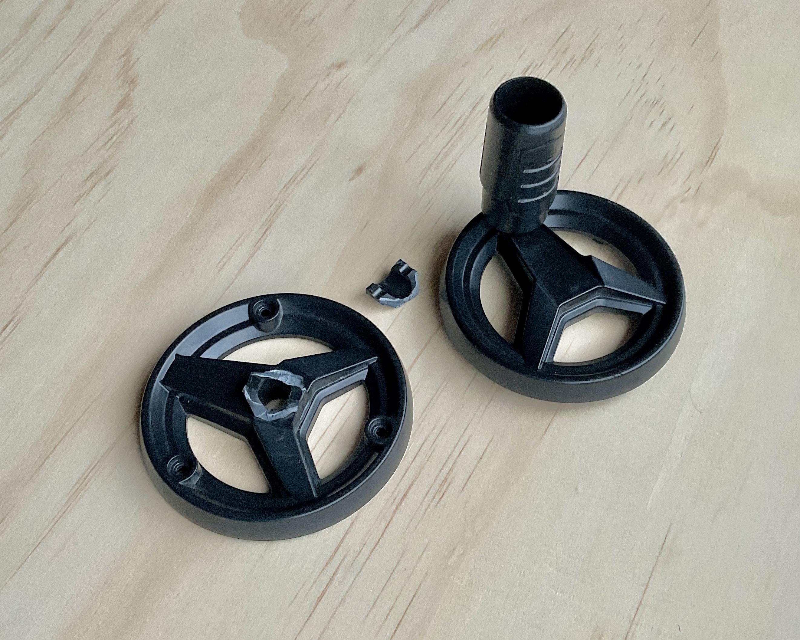Spare part for the handwheel of a Scheppach woodturning machine (shaft: Ø12mm)