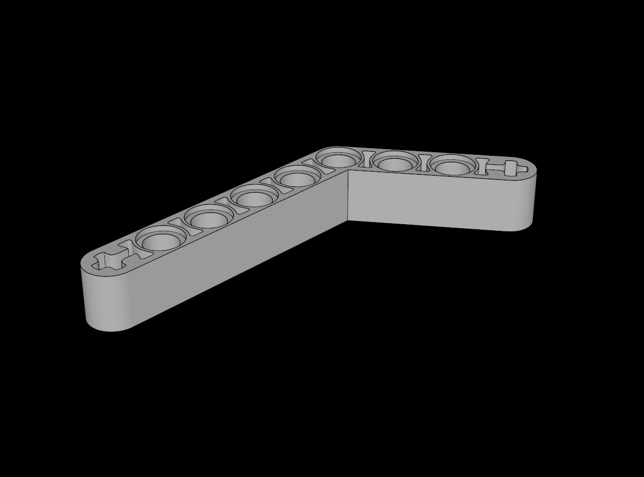 Lego Compatible (6629.dat) Technic Beam  4 x  6 Liftarm Bent 53.13