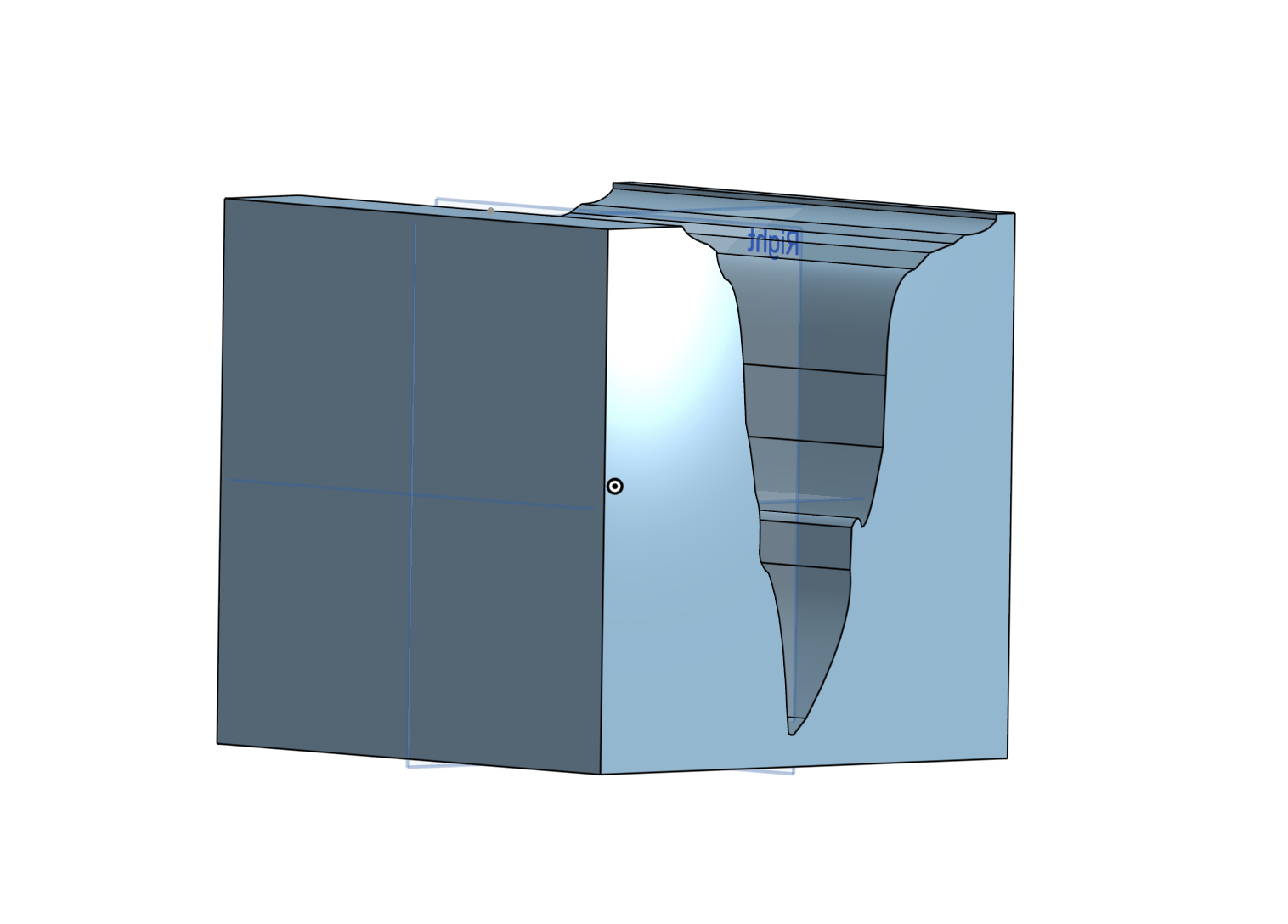 Cross section of the Mariana trench