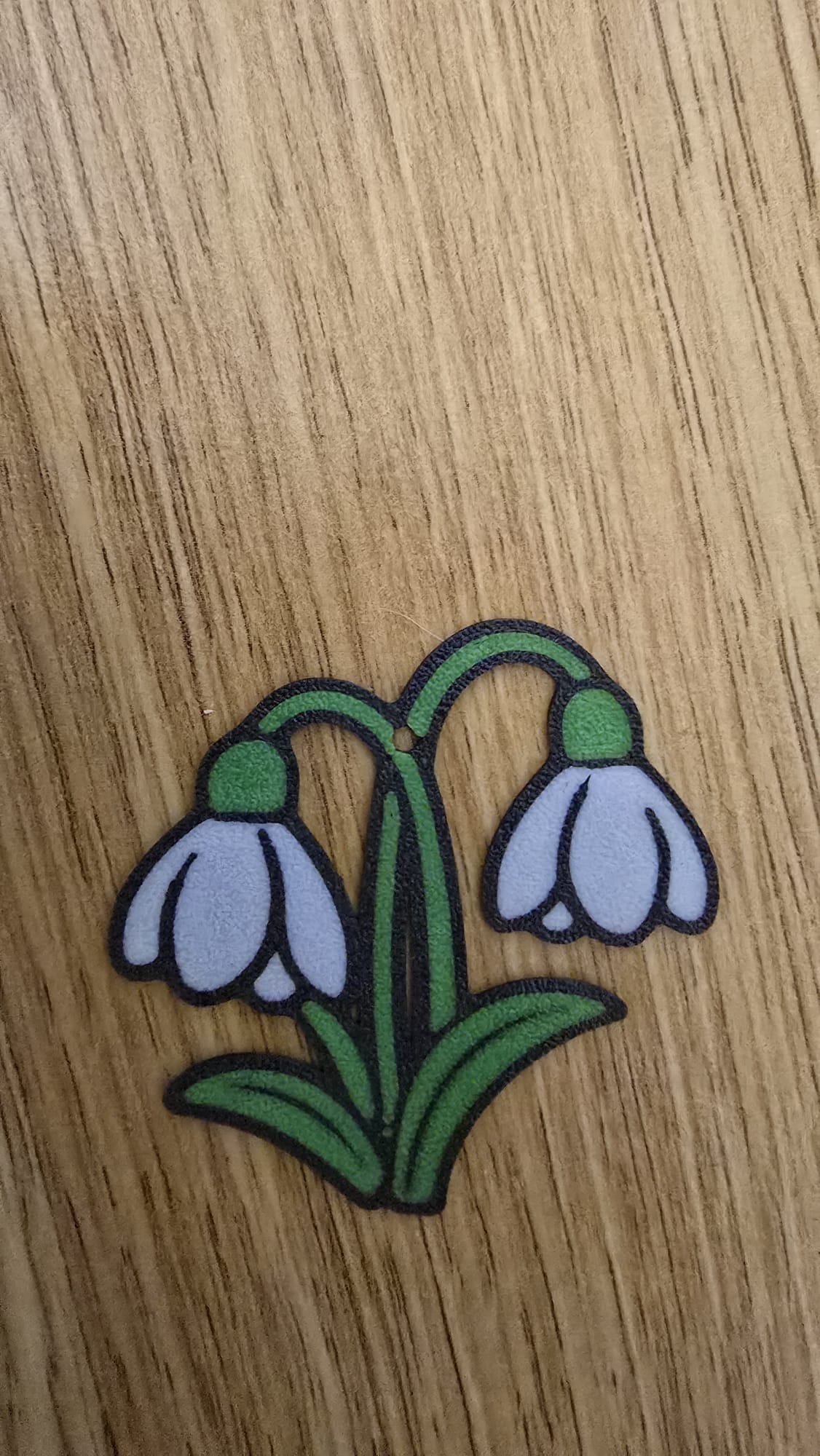 Snowdrop martisor keychain