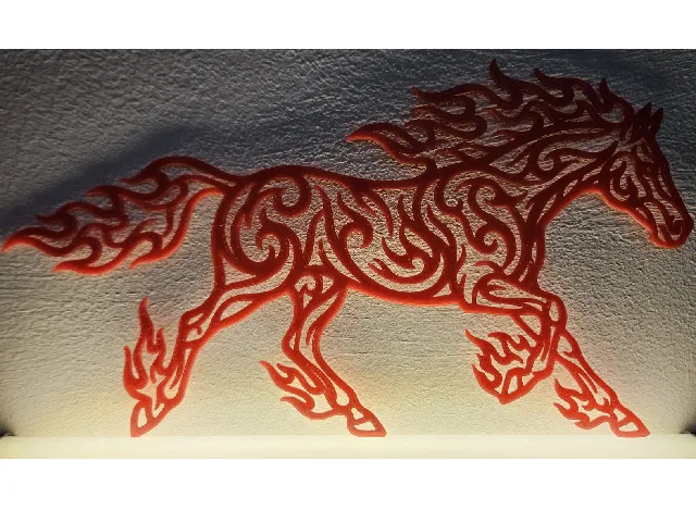 Horse on fire Wallart