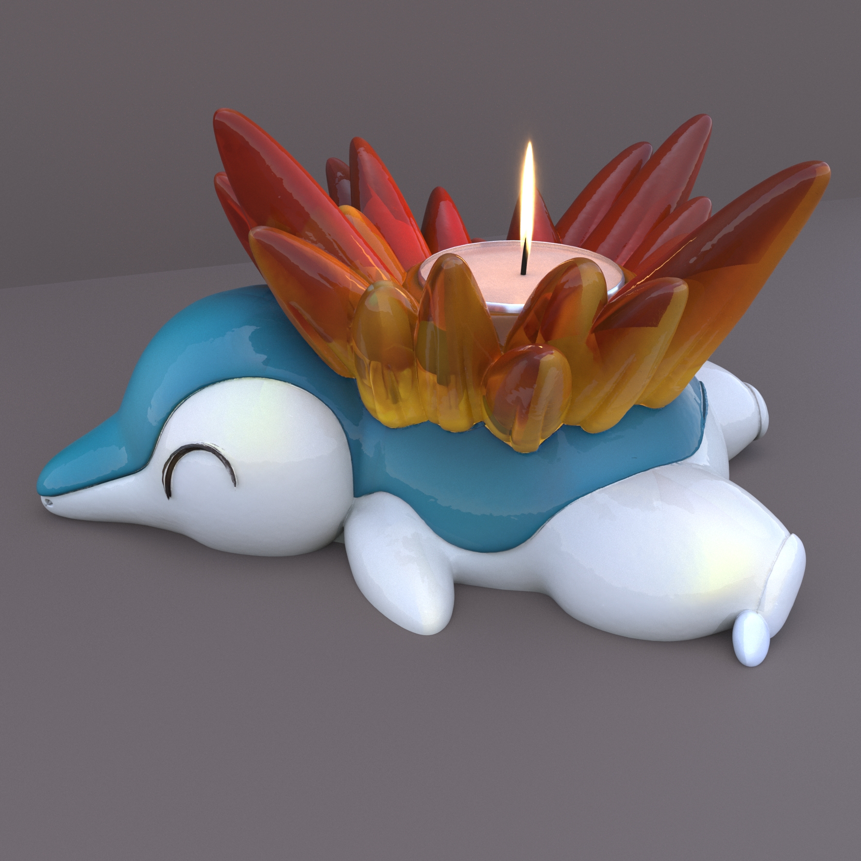 ℗155 Cyndaquil candle holder