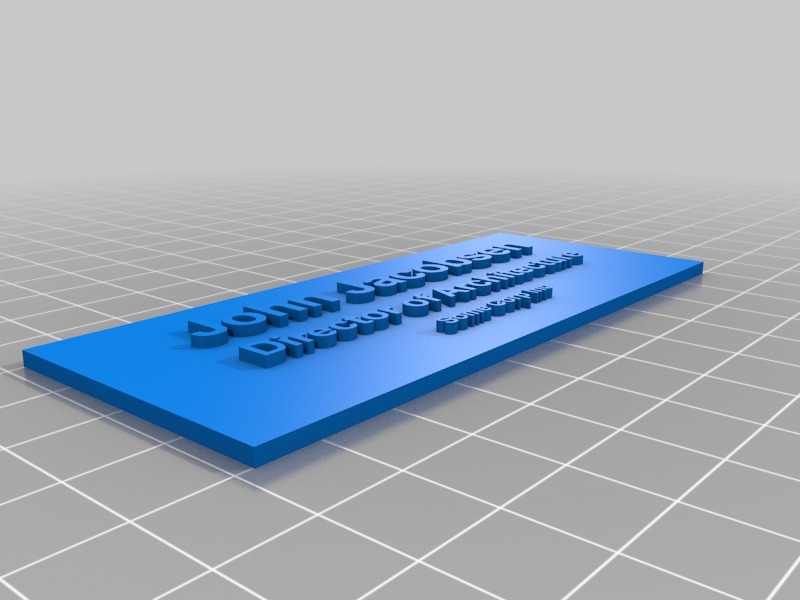 Corporate Wall Name Plate (3 lines of text)