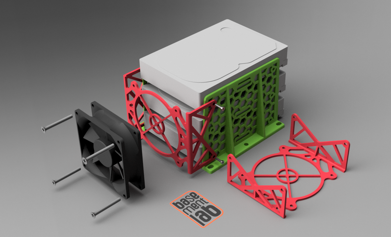80mm Cooling Fan Bracket  for HDD 2.5-3.5 Adapter Profile - Pc Test Bench case