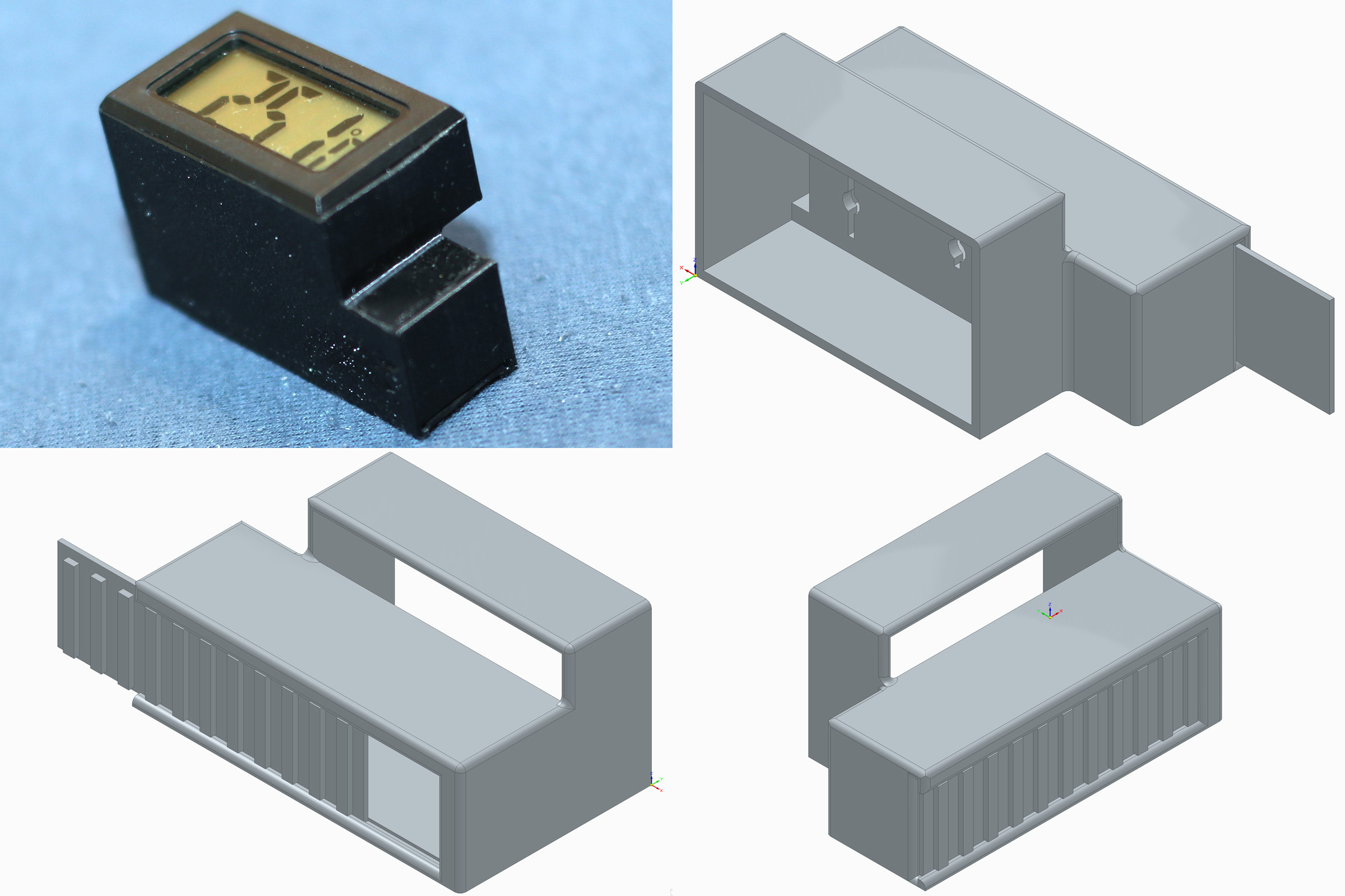 Minimales Thermometer Hygrometer Gehäuse Mignon / Minimal thermometer hygrometer housing AA Battery