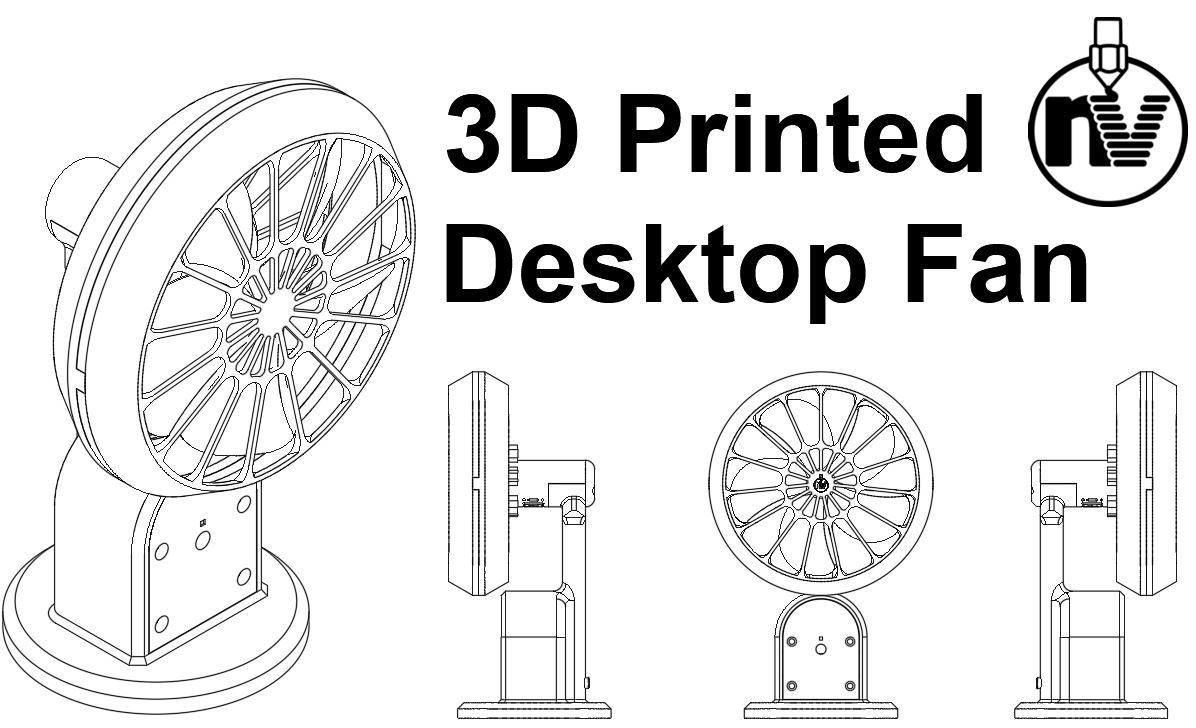 3D Printed Desktop Fan v1 — thumbnail 2