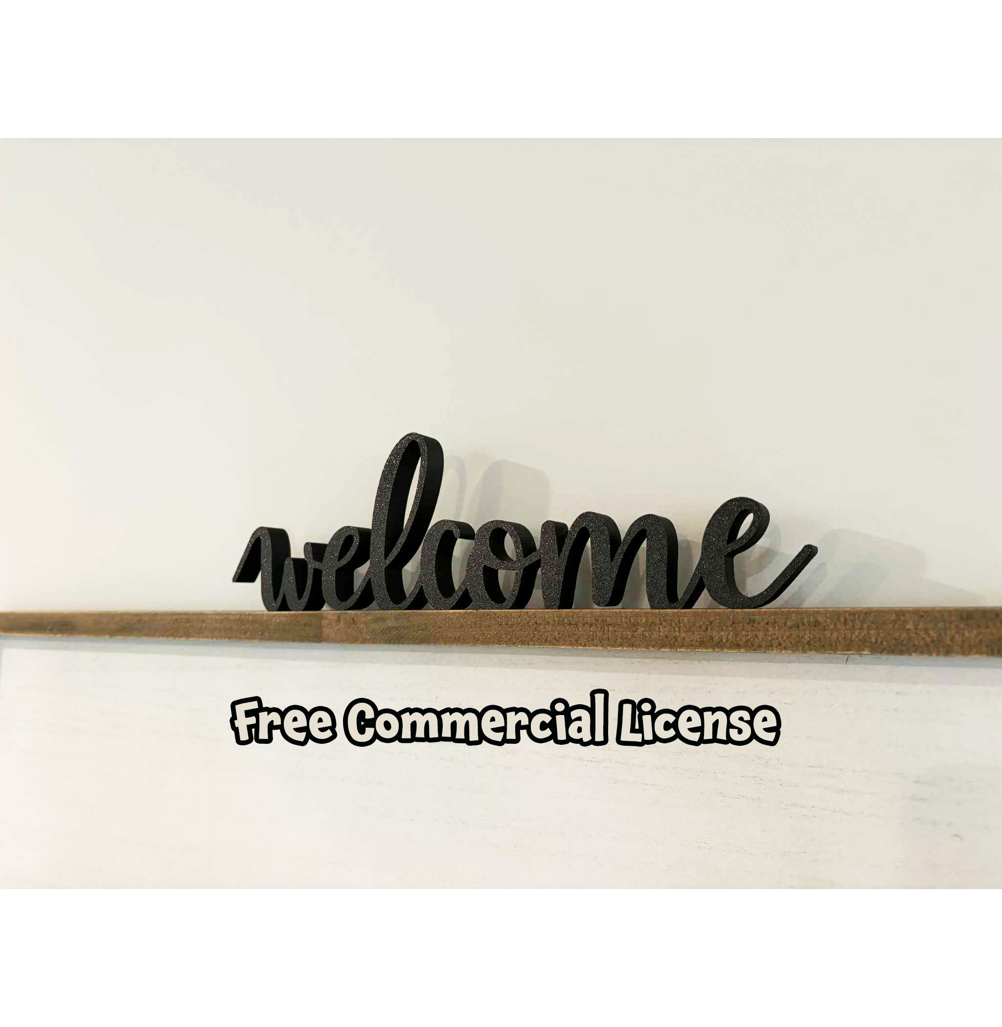 Welcome shelf sign decoration
