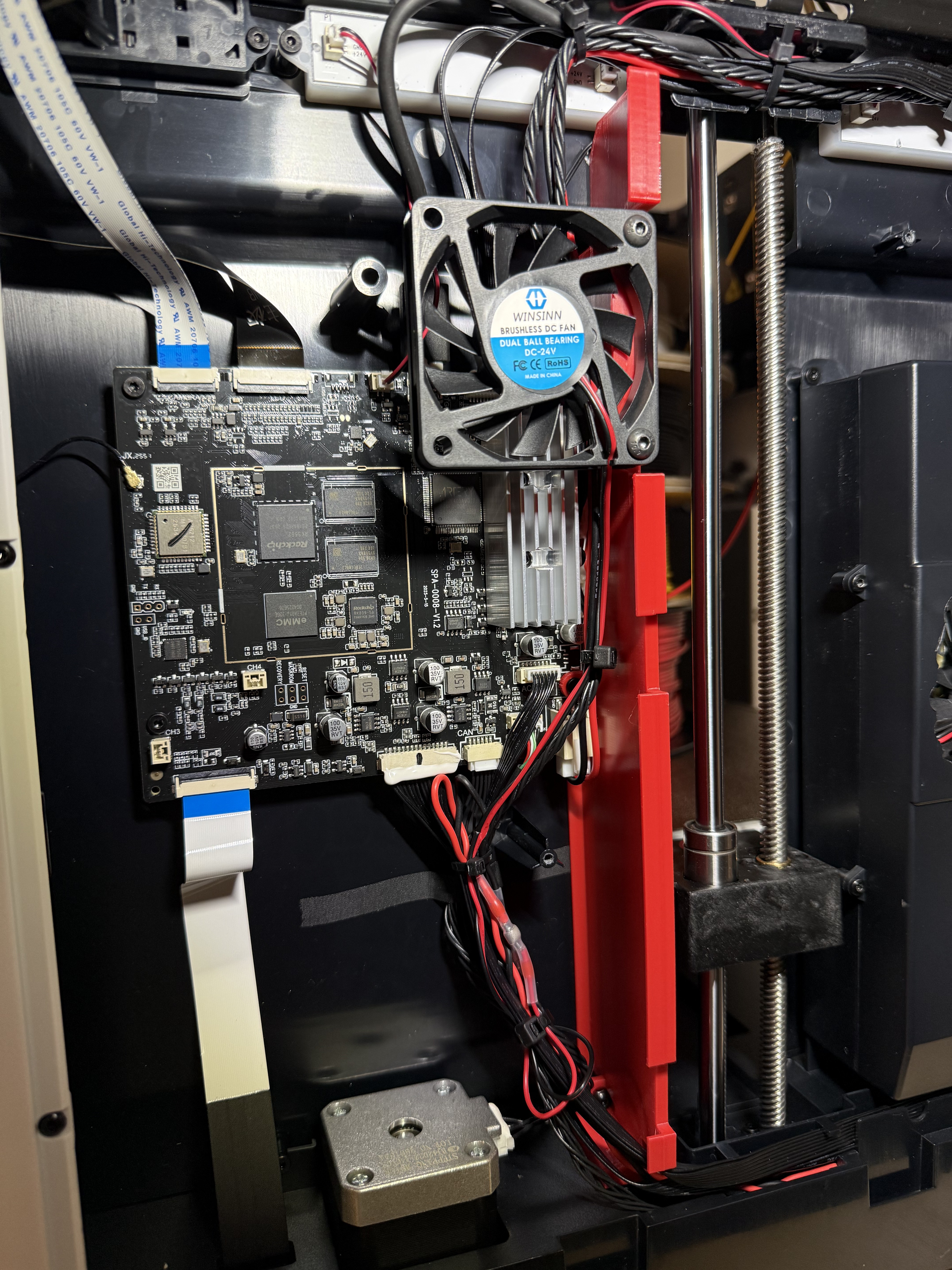 NO CUT , Easy Print, Easy Mount Snapmaker U1 Motherboard Compartment Divider with Fan