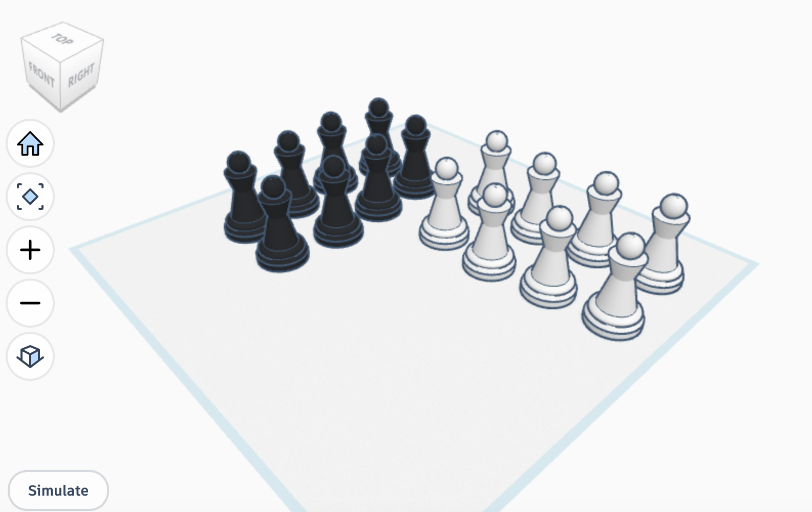 Chess pawns 3D model